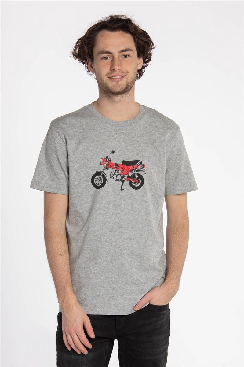 Brooklyn Lichtgrijze Piston Club-Honda Dax T-shirt | Grappig | Cadeau  - Maat L